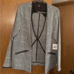 Rafaella Black and White Houndstooth Blazer